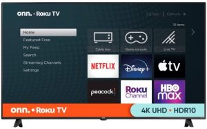 onn 50″ 4K LED Roku Smart TV User Guide Image