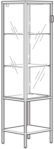 IKEA RUDSTA Glass Door Cabinet manual Image